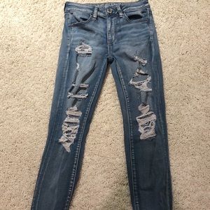American Eagle Super Stretch X Ripped Jeans